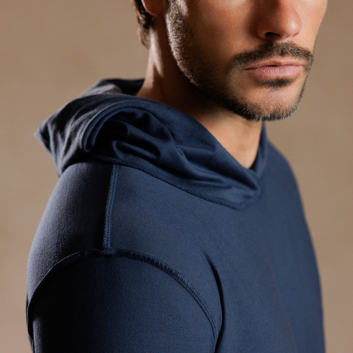 LONG SLEEVE HOODED TEE / GREY OMBRE (STORE ONLY)