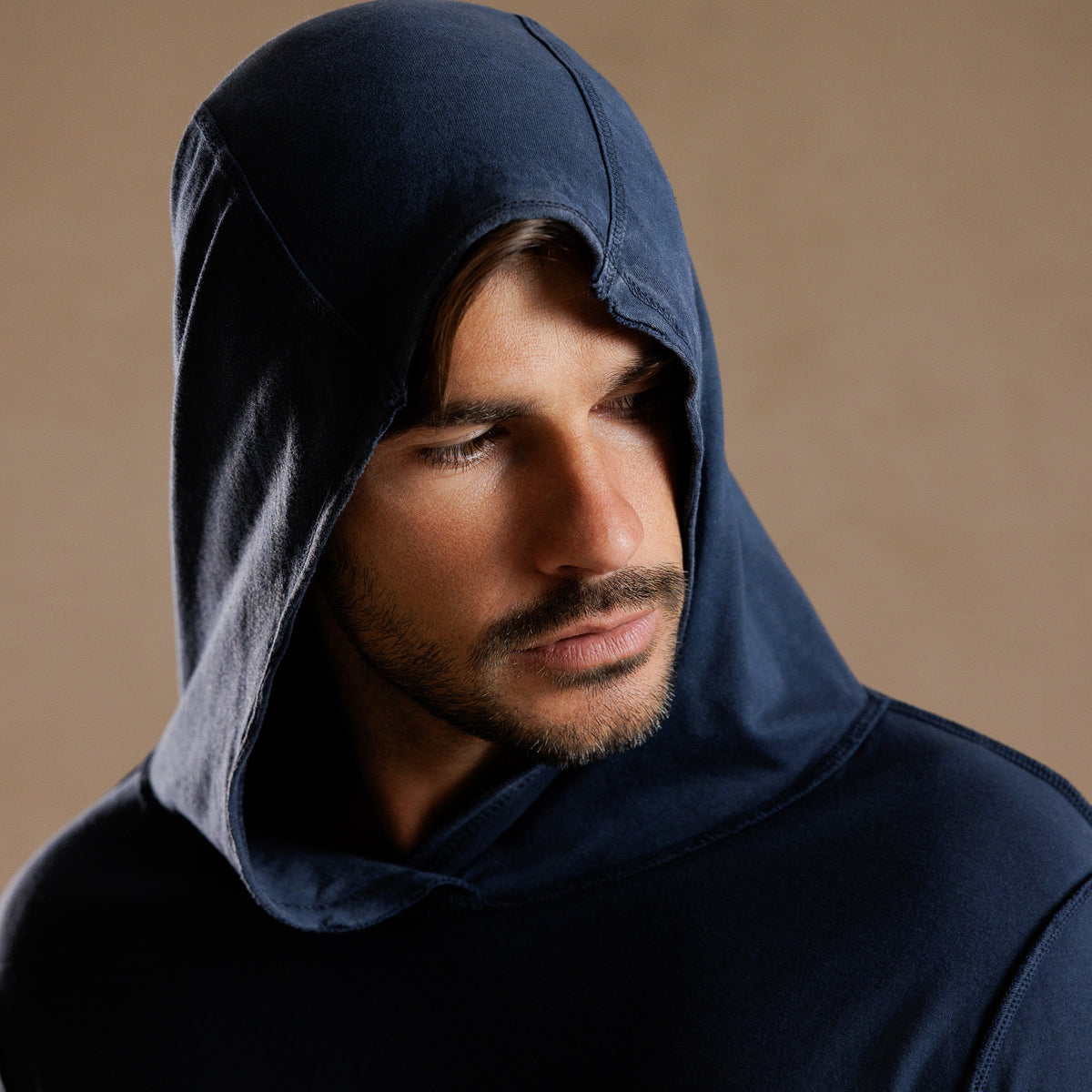 LONG SLEEVE HOODED TEE / GREY OMBRE (STORE ONLY)