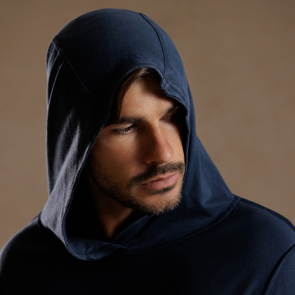 LONG SLEEVE HOODED TEE / GREY OMBRE (STORE ONLY)