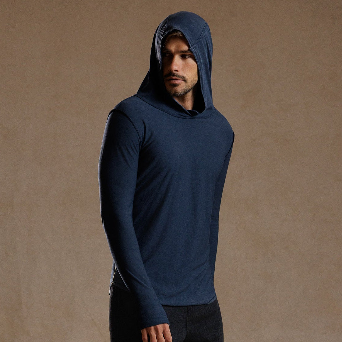 LONG SLEEVE HOODED TEE / GREY OMBRE (STORE ONLY)