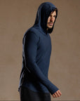 LONG SLEEVE HOODED TEE / GREY OMBRE (STORE ONLY)