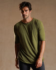 CREW NECK TREE SHIRT / VINTAGE MOSS
