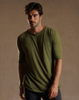 CREW NECK TREE SHIRT / VINTAGE MOSS
