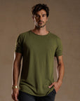 CREW NECK TREE SHIRT / VINTAGE MOSS