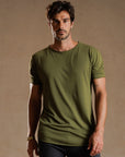CREW NECK TREE SHIRT / VINTAGE MOSS