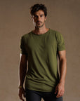 CREW NECK TREE SHIRT / VINTAGE MOSS