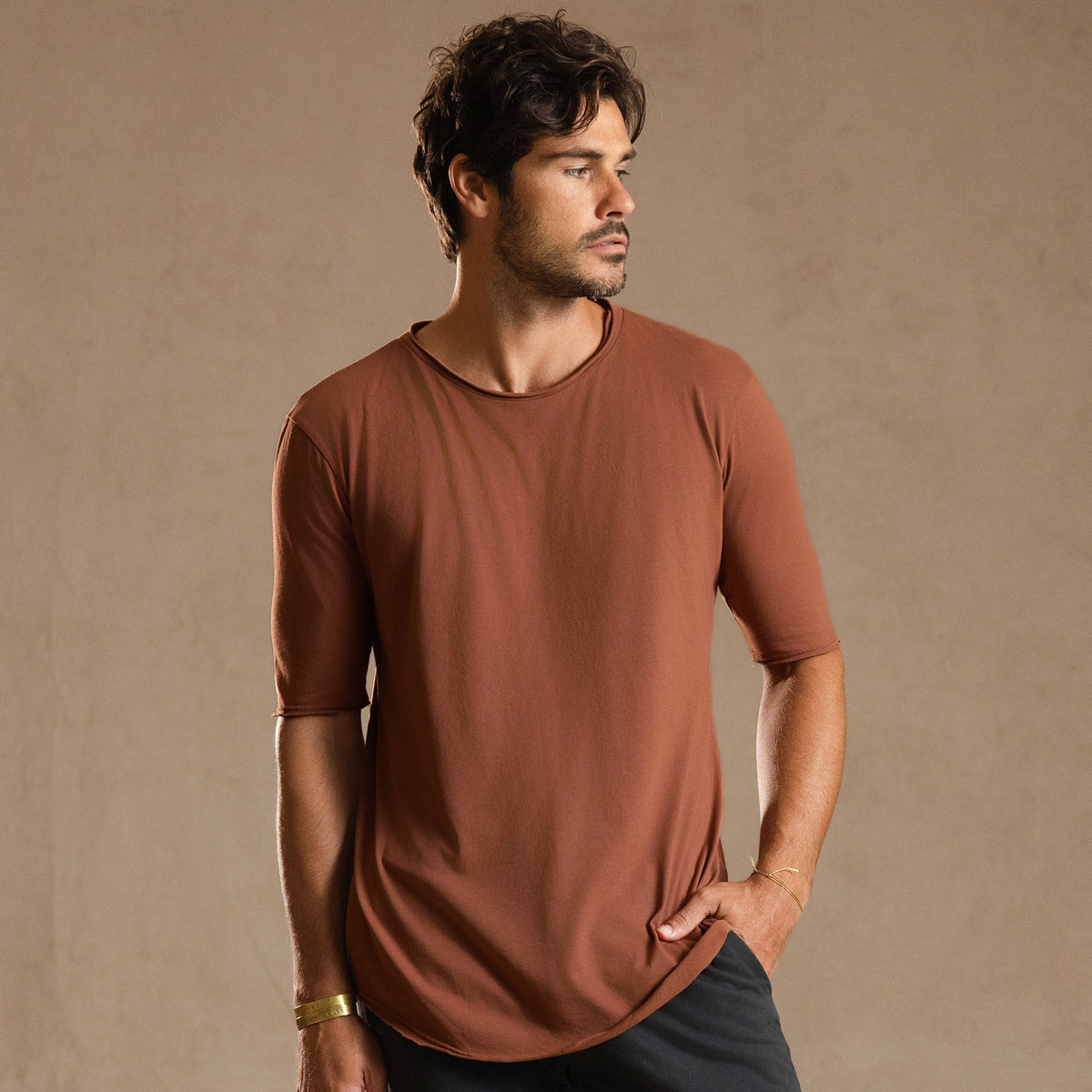 CREW NECK TREE SHIRT / RICH EARTH