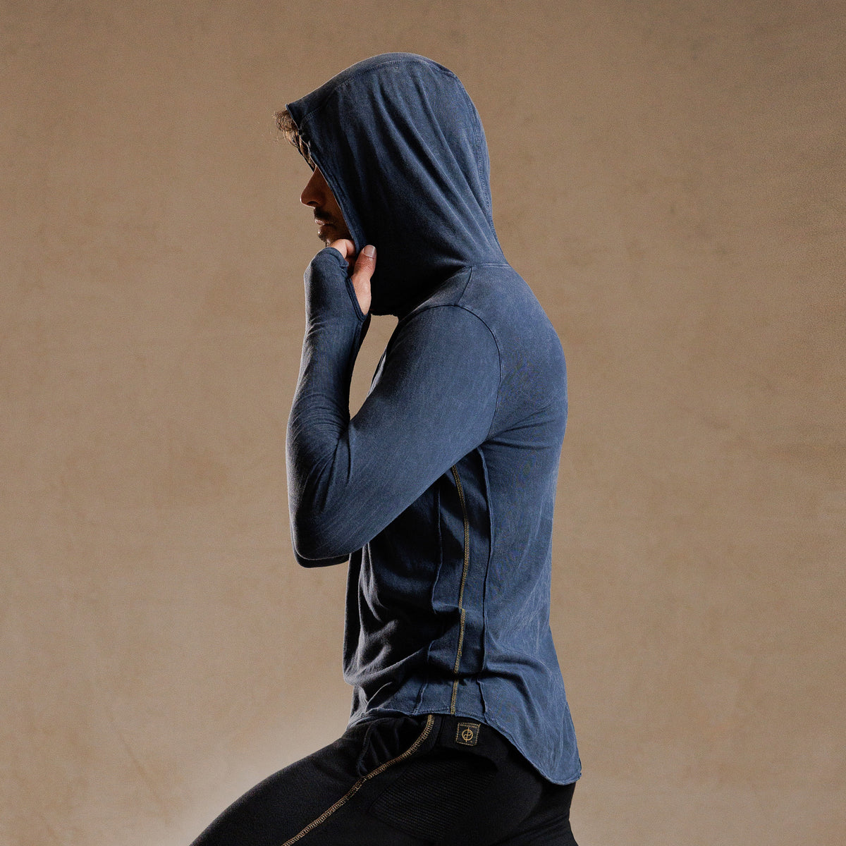 LONG SLEEVE HOODED TEE / GREY OMBRE (STORE ONLY)