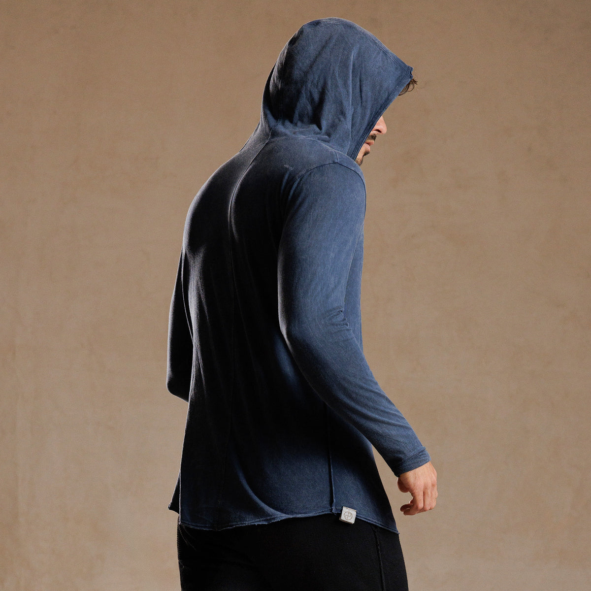 LONG SLEEVE HOODED TEE / GREY OMBRE (STORE ONLY)