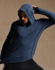 LONG SLEEVE HOODED TEE / GREY OMBRE (STORE ONLY)