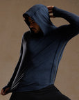 LONG SLEEVE HOODED TEE / GREY OMBRE (STORE ONLY)