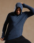 LONG SLEEVE HOODED TEE / GREY OMBRE (STORE ONLY)