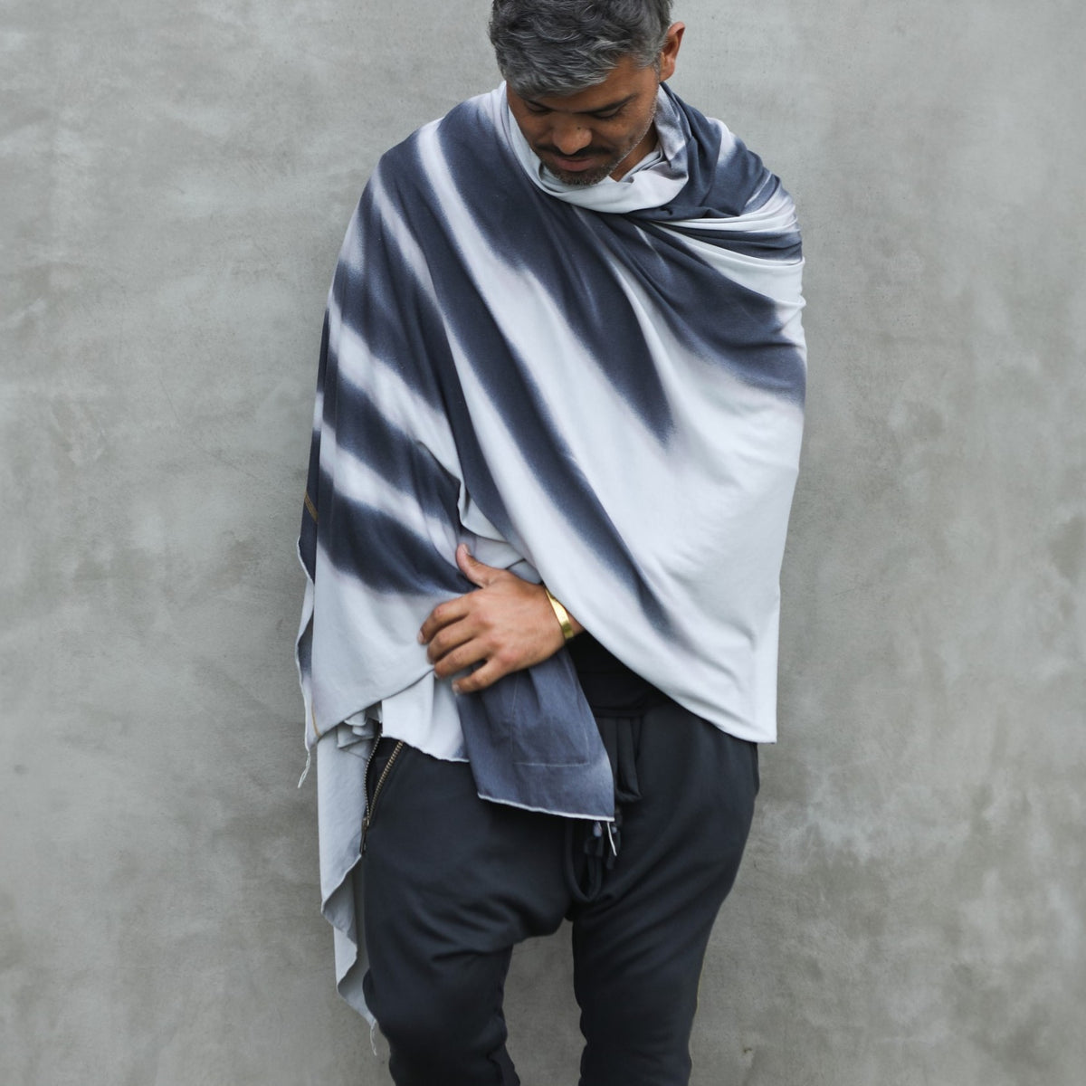 Man modeling white Light on Water pattern nature wrap