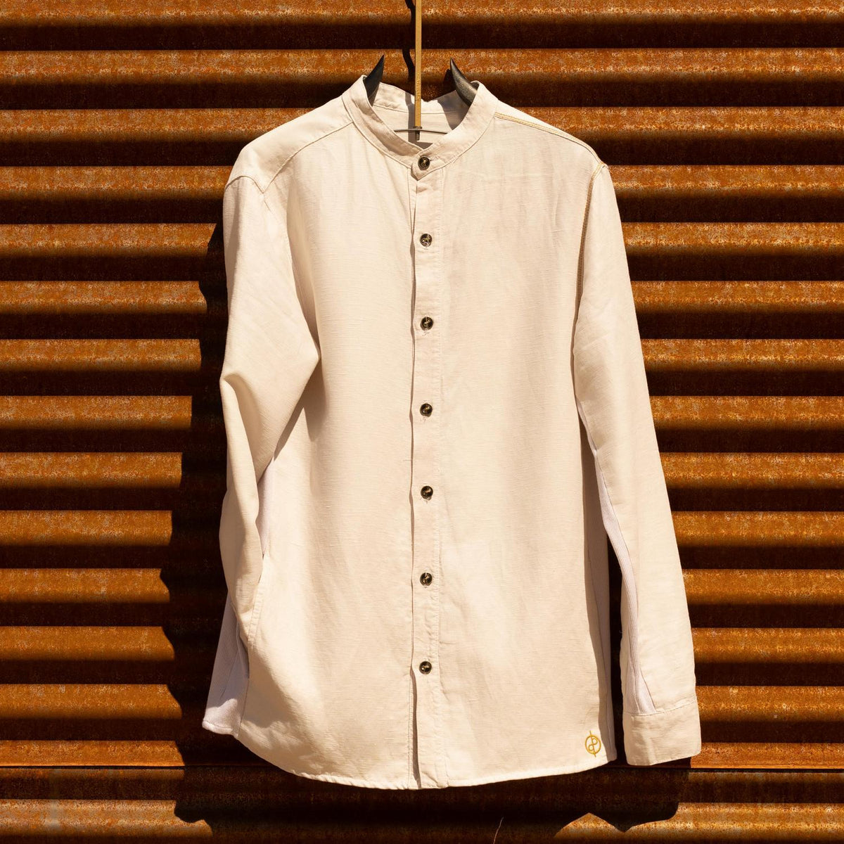 Details of the Shacket in White Stone