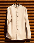 Details of the Shacket in White Stone