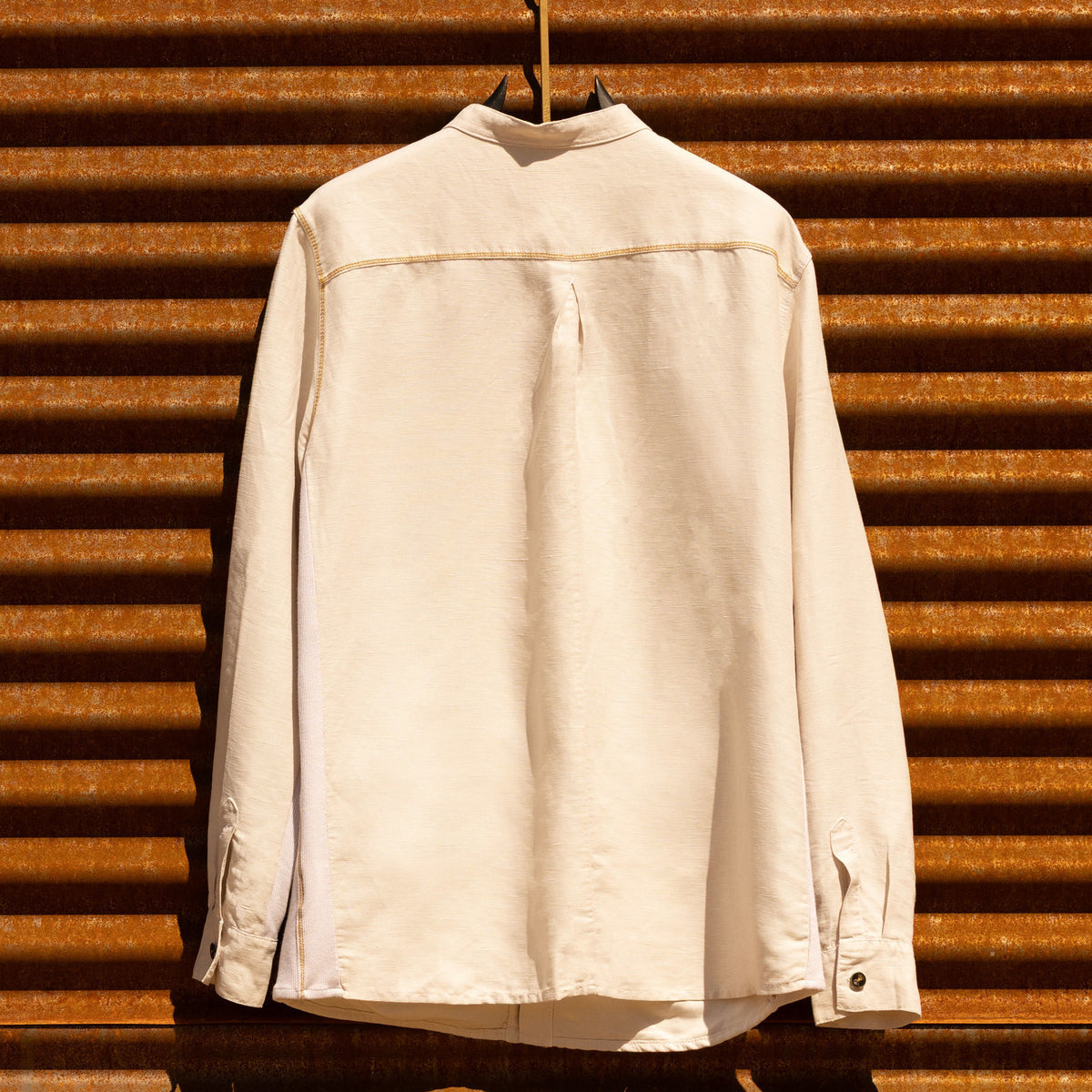 Details of the Shacket in White Stone