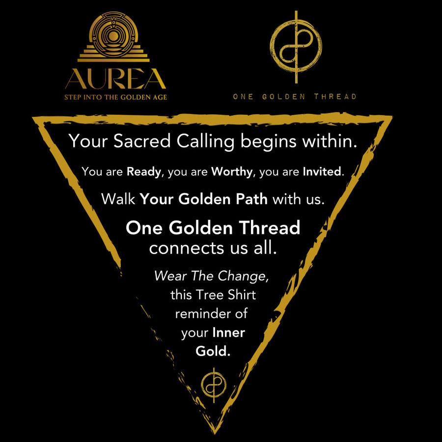 One Golden Thread V Neck Tree Shirt - Aurea x OGT | Comfortable, Softest, Luxury Designer Clothing Black / S Black S