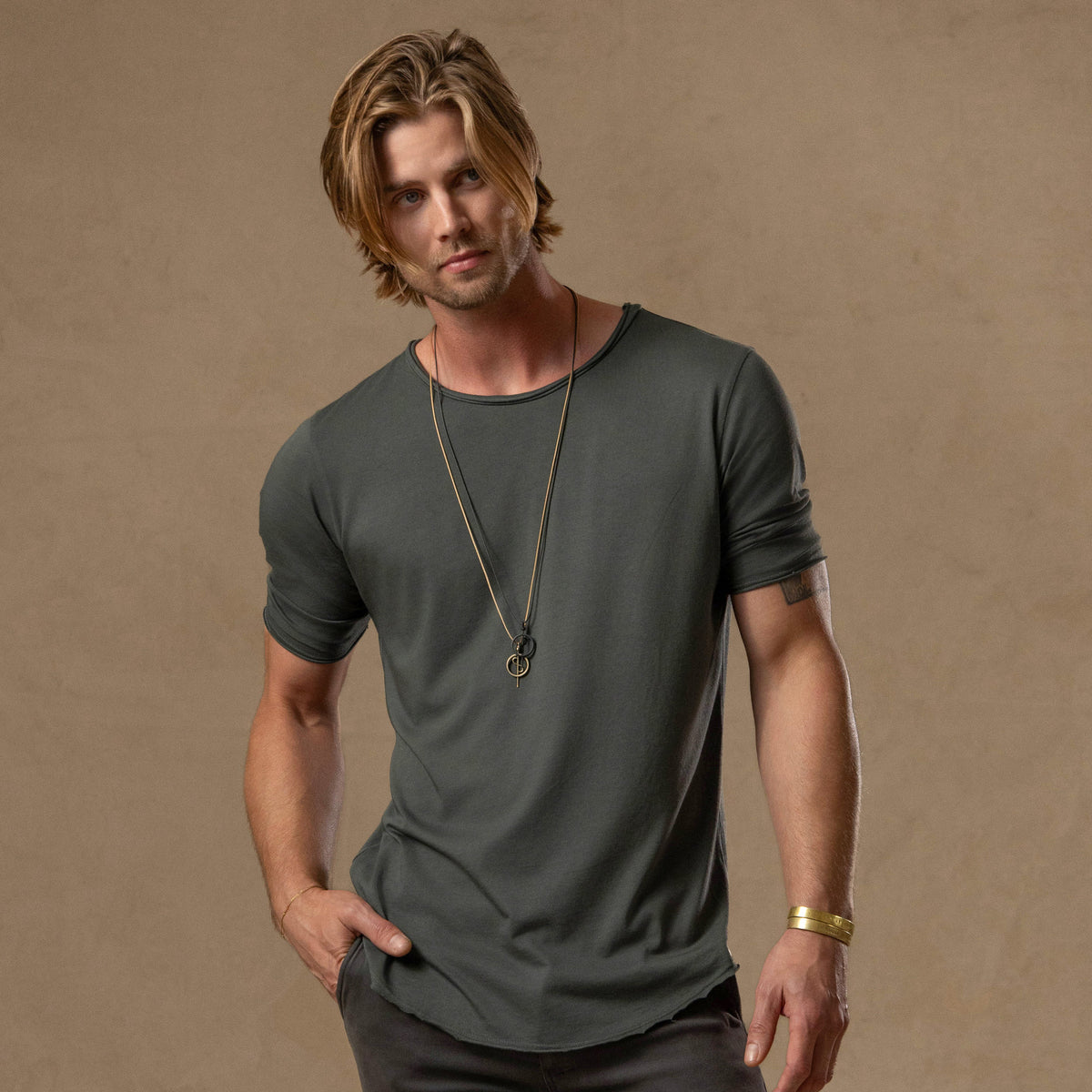Crew Neck Tree Shirt in Urban Forest — TreeSilk tee — look 4 │ One Golden Thread