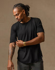 Crew Neck Tree Shirt in Black Onyx — TreeSilk tee — look 4 │ One Golden Thread