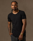 CREW NECK TREE SHIRT / BLACK ONYX