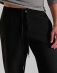 male modeling ease pants in black