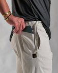 male modeling ease pants in white stone