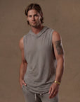male modeling deep clay hooded tree tank