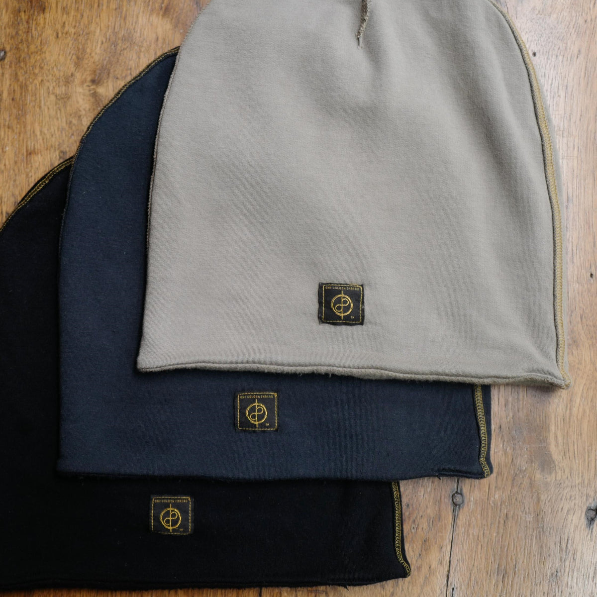 The OG Cloud Beanies in Black, Charcoal Blue, and Shroom