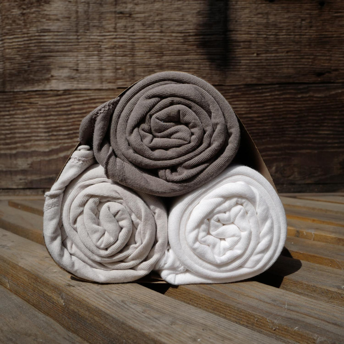 Bundle packaging of v neck three pack in different colors