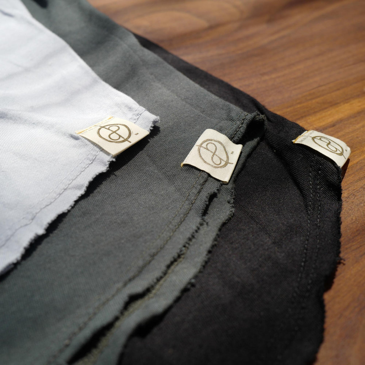Flat lay of v neck three pack in different colors