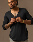 Tree Scoop Henley in Black Onyx — TreeSilk henley — look 3 │ One Golden Thread