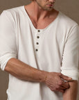Tree Scoop Henley in Pure White — TreeSilk henley — look 6 │ One Golden Thread