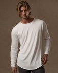 LONG SLEEVE CREW SHIRT / WHITE
