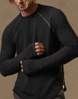 LONG SLEEVE RAGLAN / BLACK ONYX