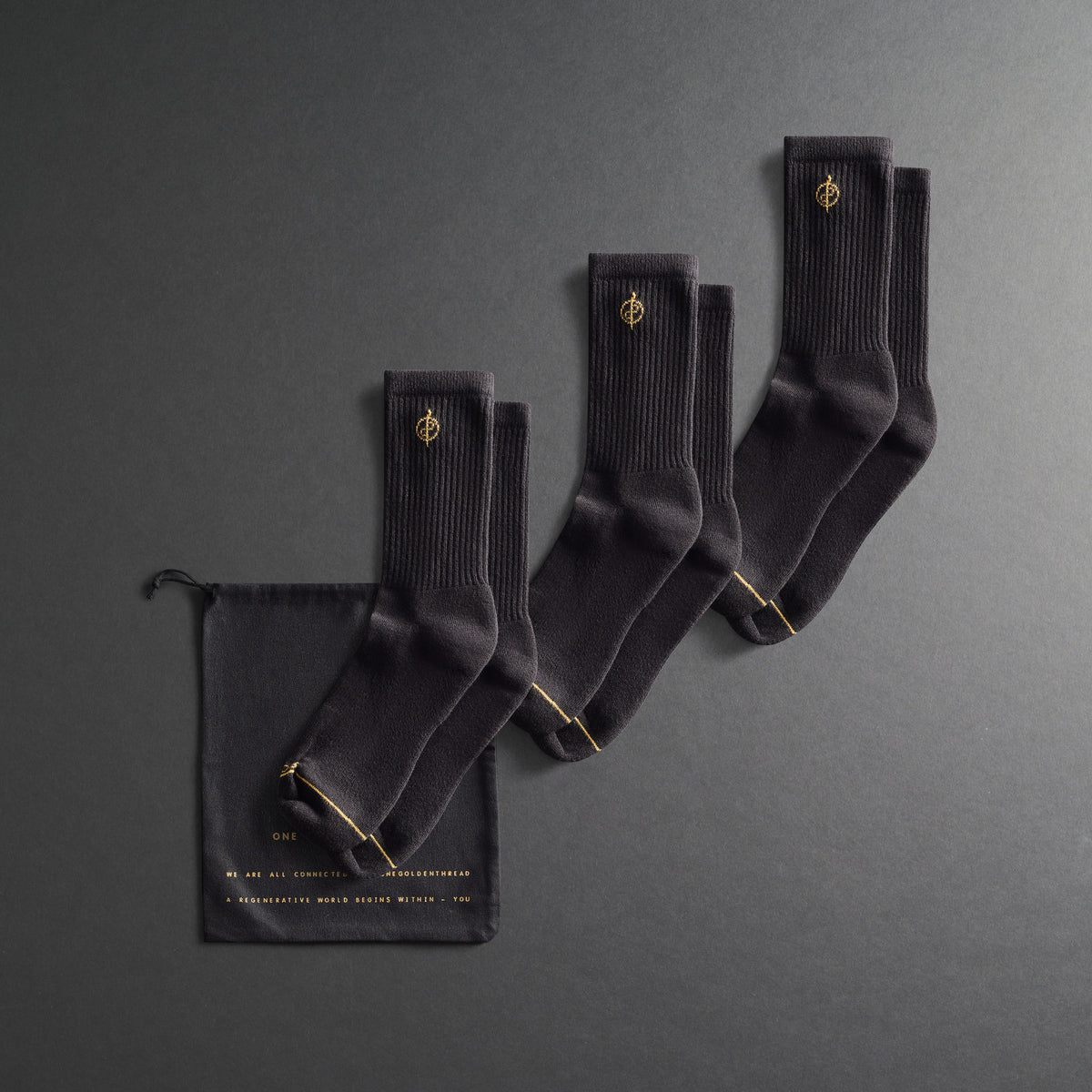 gift set of three black socks