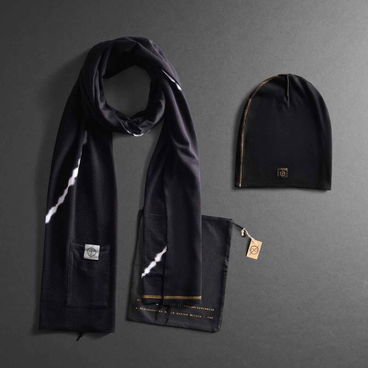 Bolt scarf and beanie gift set