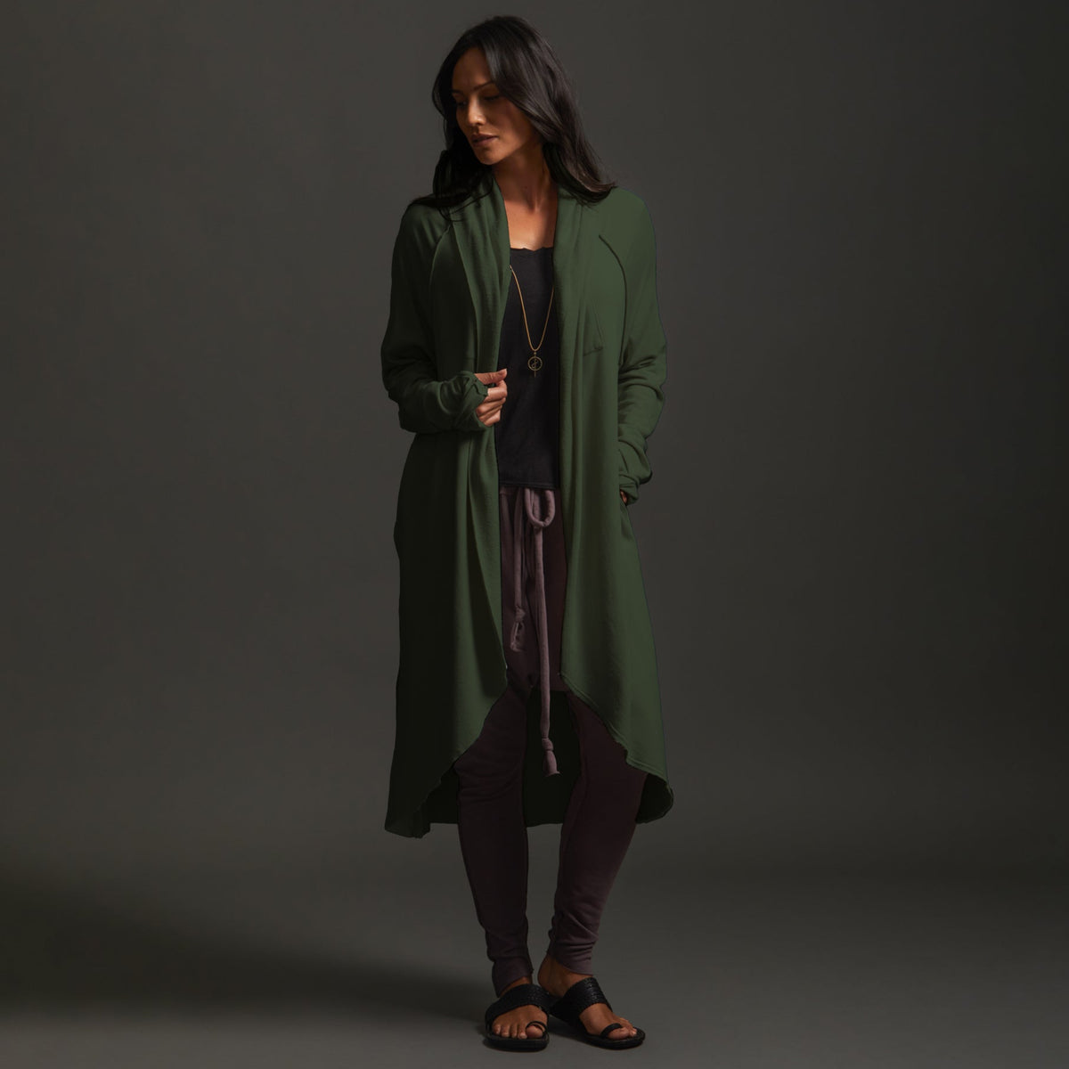 Woman modeling urban forest aion duster