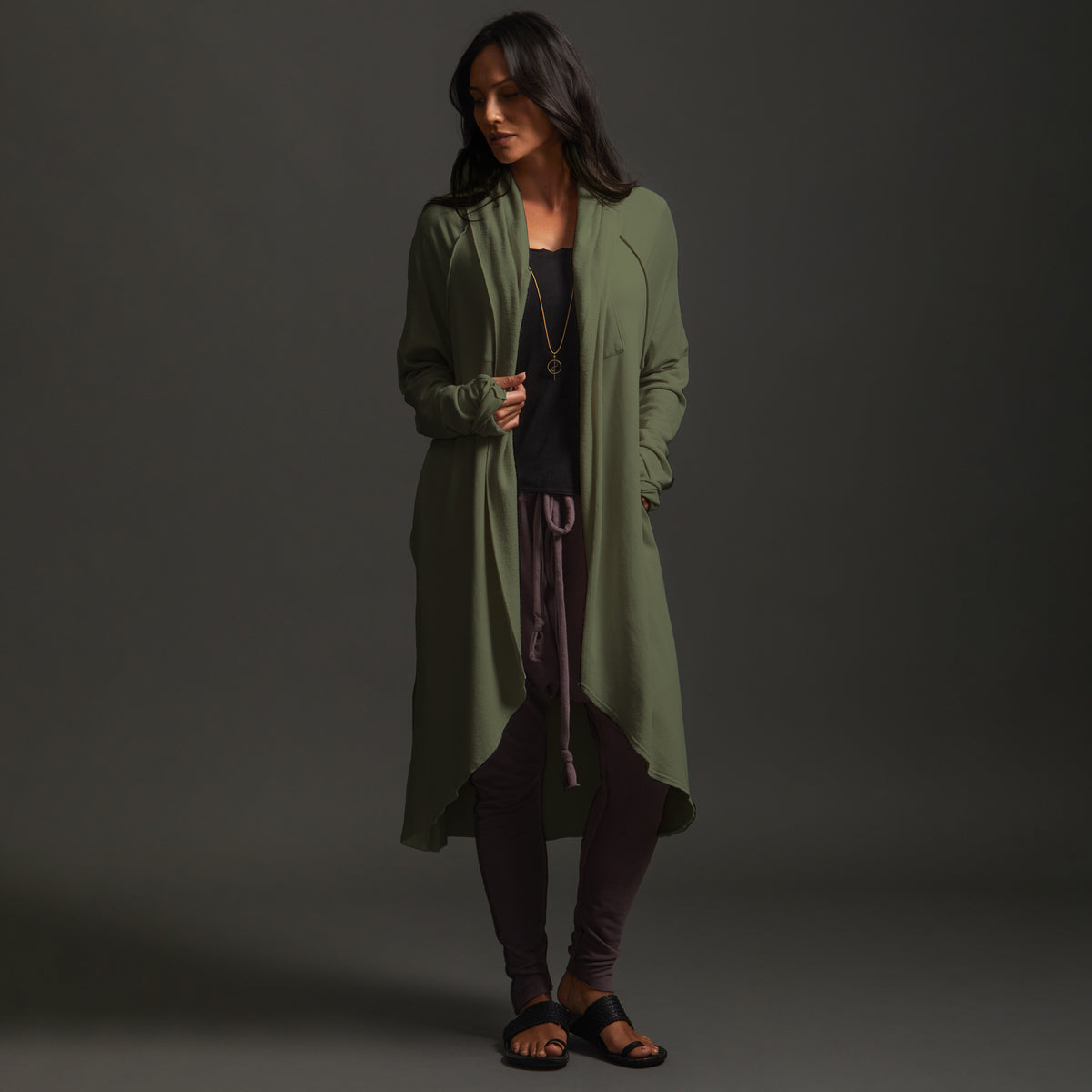 Woman modeling urban forest aion duster