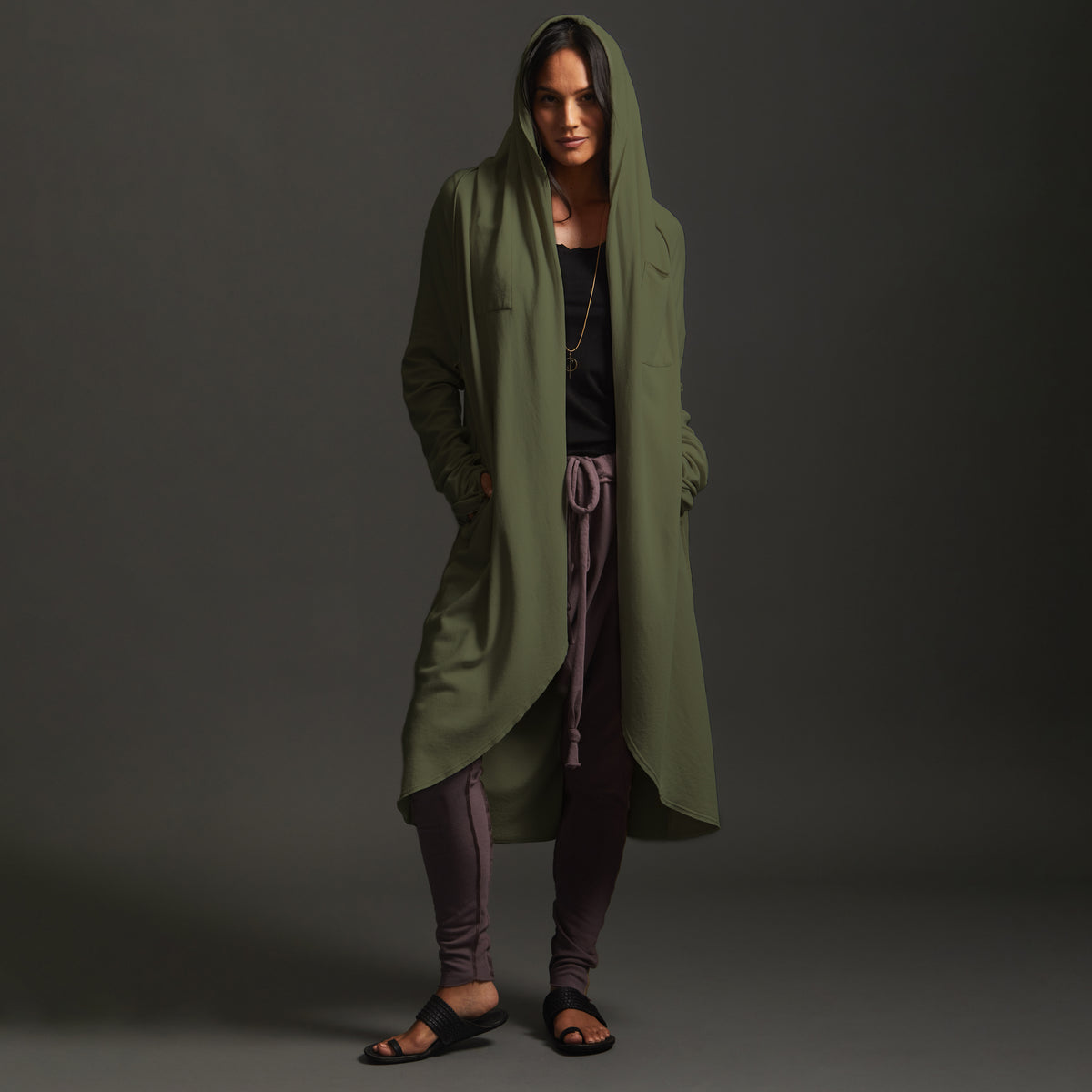 Woman modeling urban forest aion duster