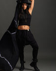Woman modeling bolt nature wrap