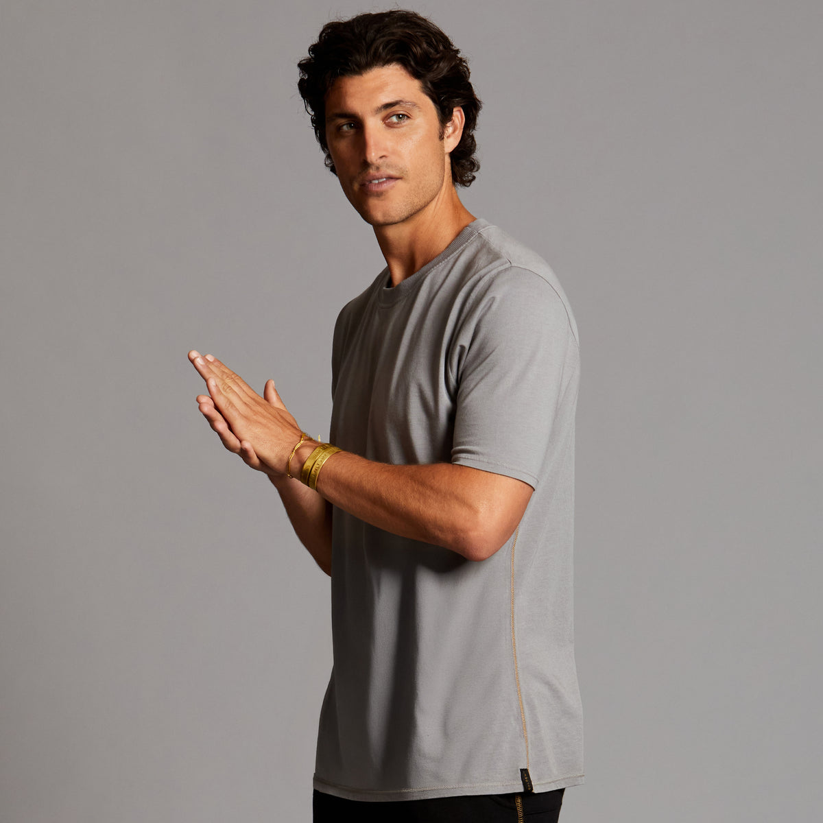 Man modeling Elemental shirt in deep clay