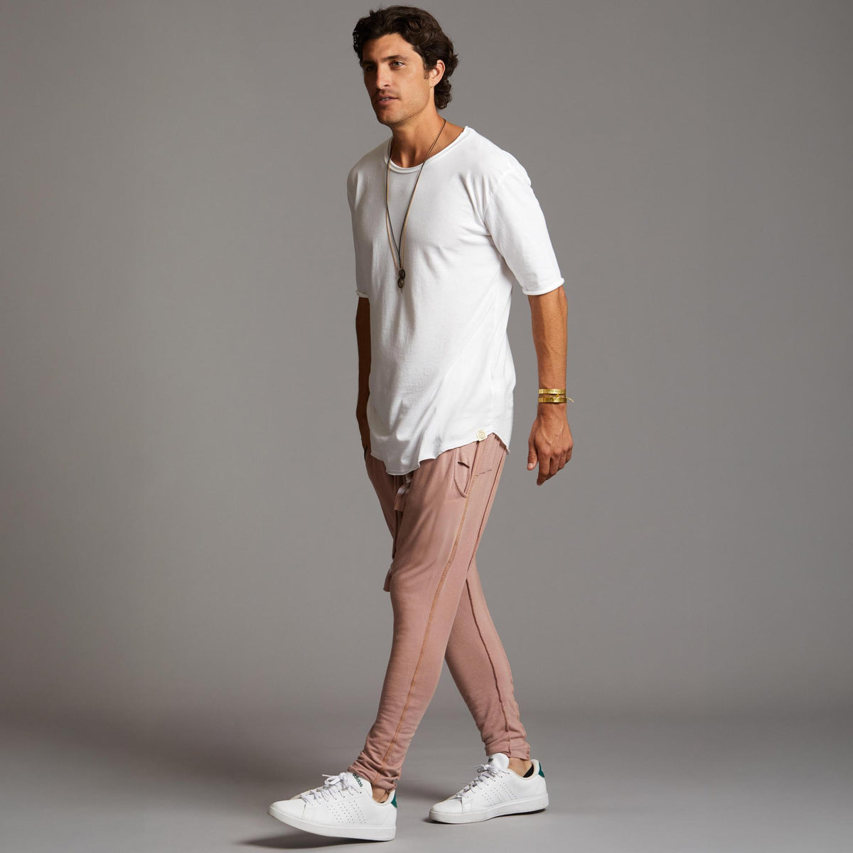 male modeling himalayan salt tree pants