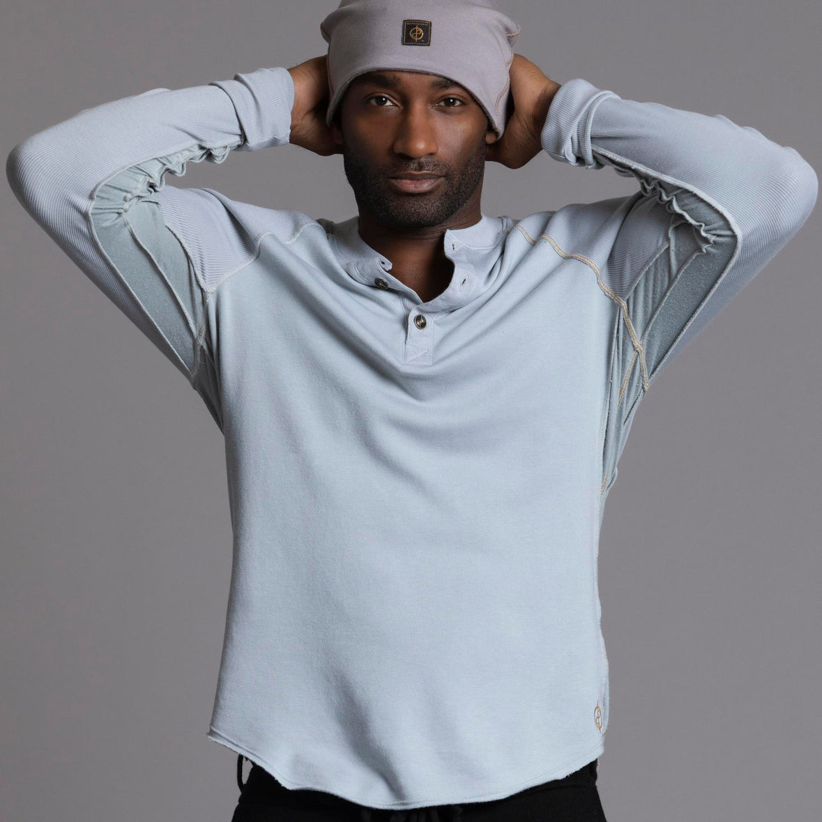 The Plush Ribbed Henley – One Golden Thread