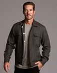 Male modeling smoke axis jacket