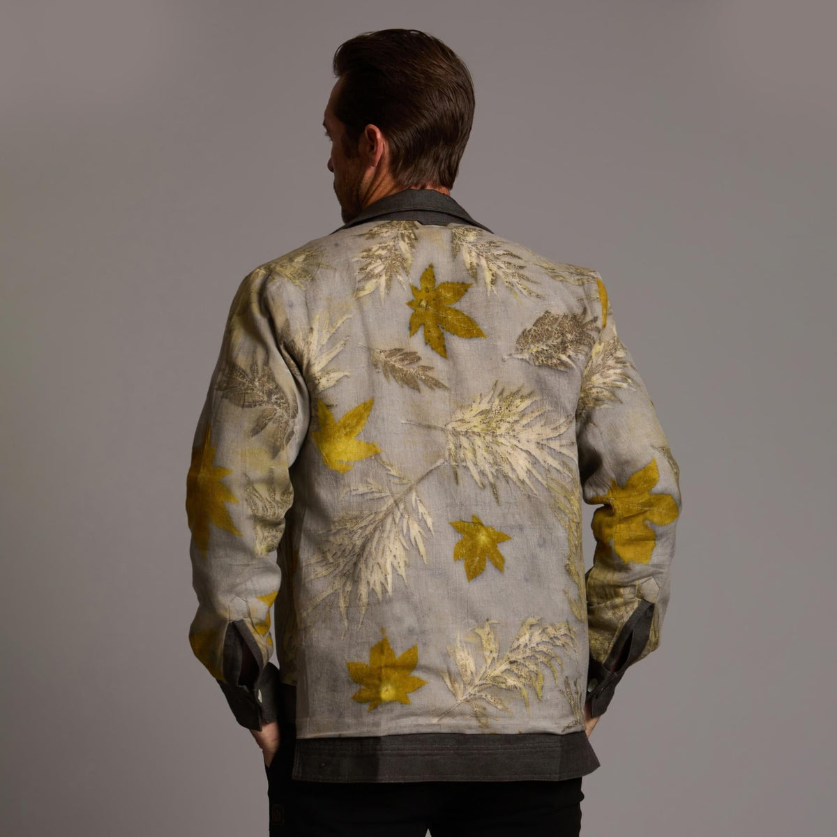 Male modeling smoke axis jacket