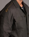 Male modeling smoke axis jacket
