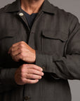 Male modeling smoke axis jacket