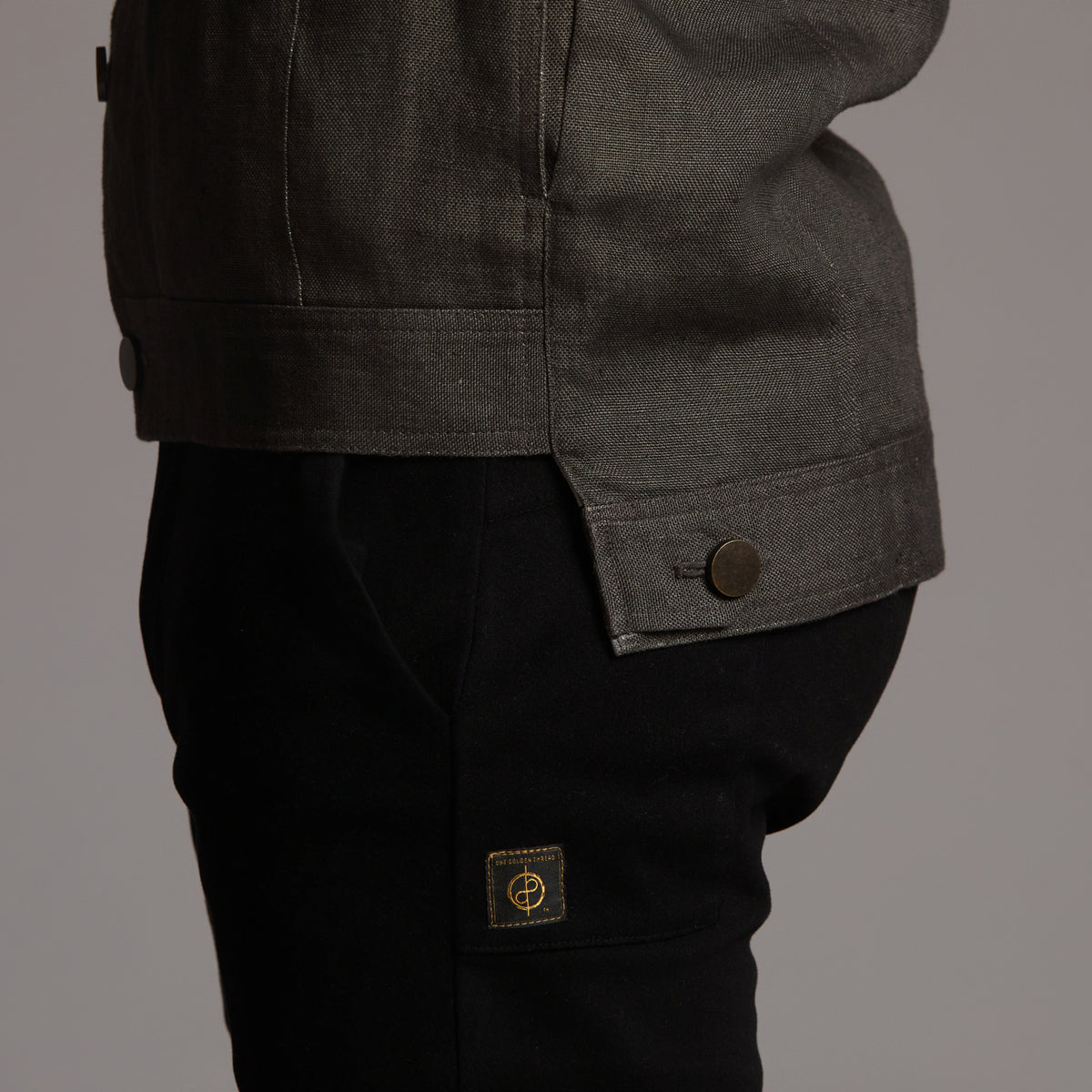 Male modeling smoke axis jacket