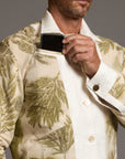 Male modeling white axis jacket