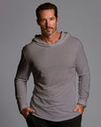 LONG SLEEVE HOODED TEE / GREY OMBRE (STORE ONLY)